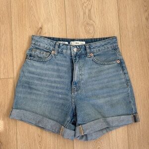 Mango Mom 80 Light Blue Jean Shorts